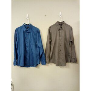 Arrow 2 Men's Blue/Grey Fitted Dress Shirts Size 34/35